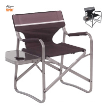 NPOT Aluminum Portable folding flag beach chair with cup holder garden folding personalized camping chair wholesale